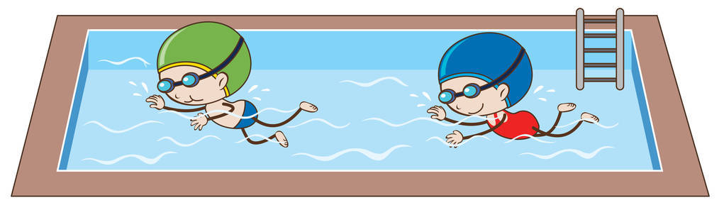 儿童游泳池海报图片