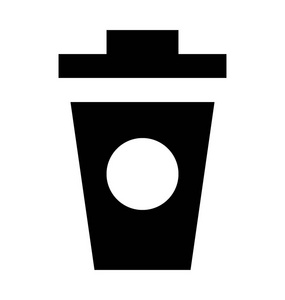 咖啡杯平面矢量图标