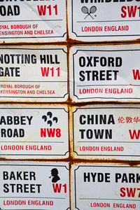 在英国伦敦的图标信号街