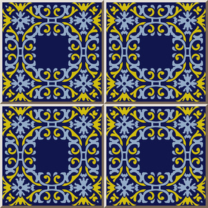 瓷砖花纹螺旋曲线方形十字框架链花波峰线, 东方内墙装饰典雅时尚设计