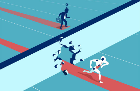 商业竞争.平面式矢量照片