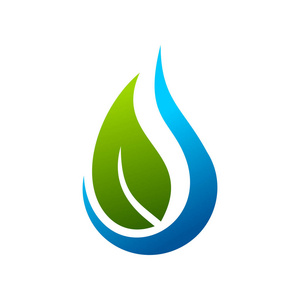 水滴图形生态水滴矢量符号图形徽标设计模板照片