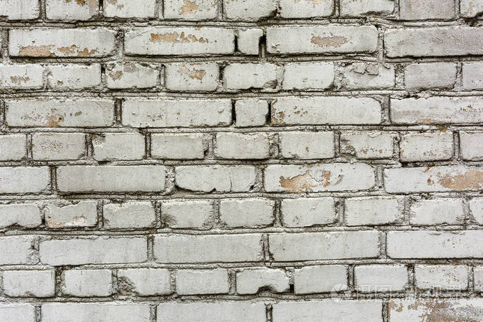 水泥砂浆旧白砖墙