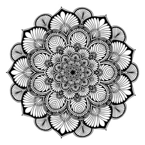 成人瑜伽着色图片