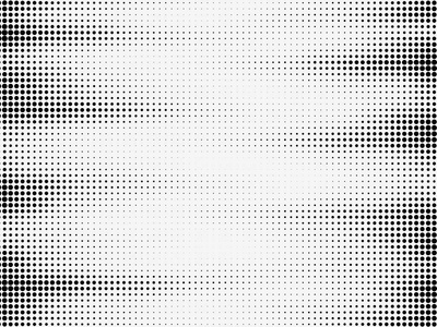半色调插画。背景上的点。黑白相间的几何图案。抽象向量例证。现代质感
