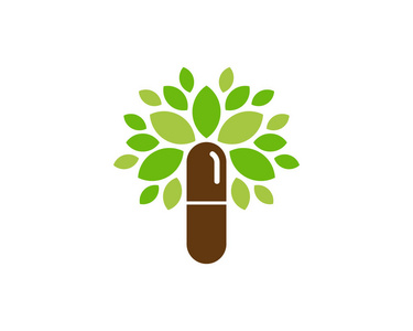 树医学图标徽标设计元素