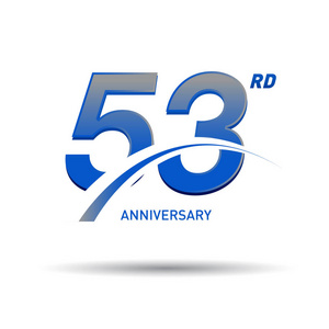 53年蓝色周年纪念标志, 装饰背景