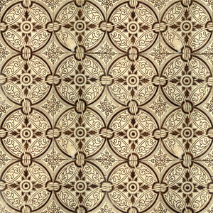 传统葡萄牙瓷砖在棕色与花的照片