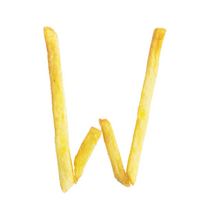 字母 W 做的炸薯条