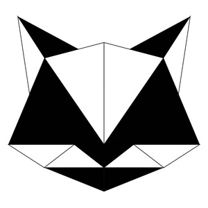 抽象低聚猫图标照片