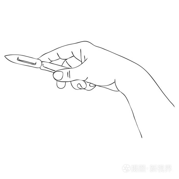 用皮刀烹调的手插画-正版商用图片0ohkac-摄图新视界