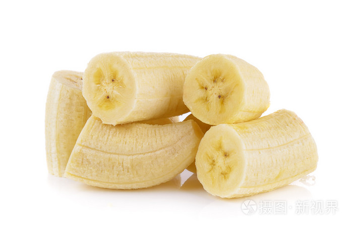 在白色背景上的香蕉