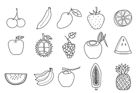 水果组合画简笔画图片