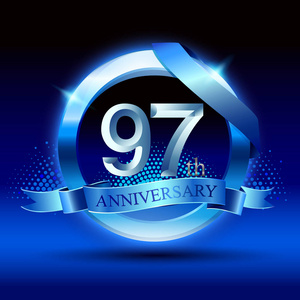 97年蓝色周年纪念标志, 装饰背景