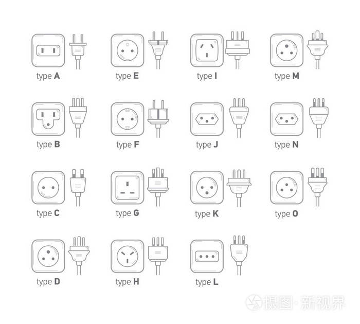 插座表示图图片