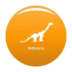 Andesaurus 图标矢量橙色