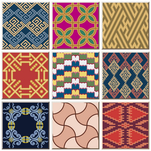 东南亚花纹图片