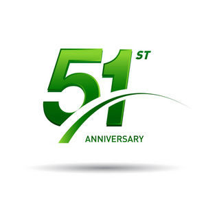 51年绿色周年纪念标志, 装饰背景