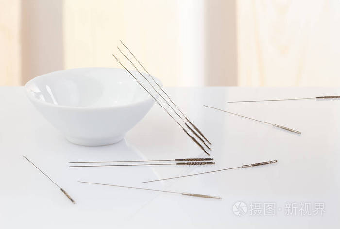 针灸针中药针刺银针特写