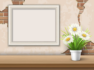 背景表格框架与花