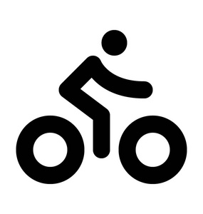 自行车平面矢量图标
