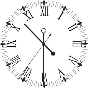 罗马的表盘复古钟照片