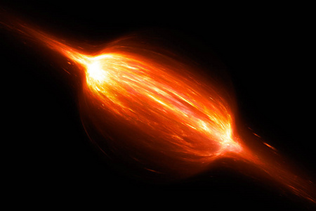 火焰双极发光磁场与等离子体在空间, 计算机产生的抽象背景, 3d 渲染