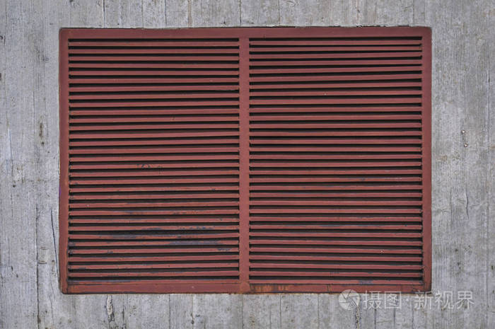 铁褐色封闭窗混凝土纹理城市粗糙结构