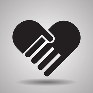 慈善和爱,握手图标照片