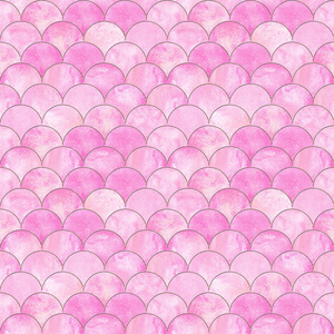 人鱼线美人鱼鱼鳞波浪日本豪华无缝图案.