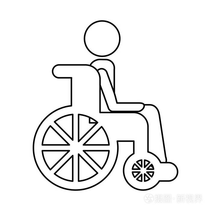 与病人图标轮椅插画-正版商用图片0oio6z-摄图新视界