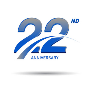 22年蓝色周年纪念标志, 装饰背景