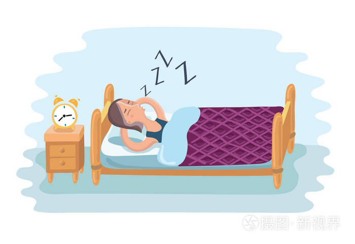 睡觉的女人矢量图