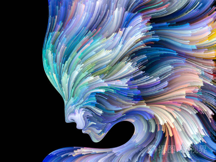 面色系列具有创造性设计性内在世界人性和艺术灵魂的项目以人的轮廓和