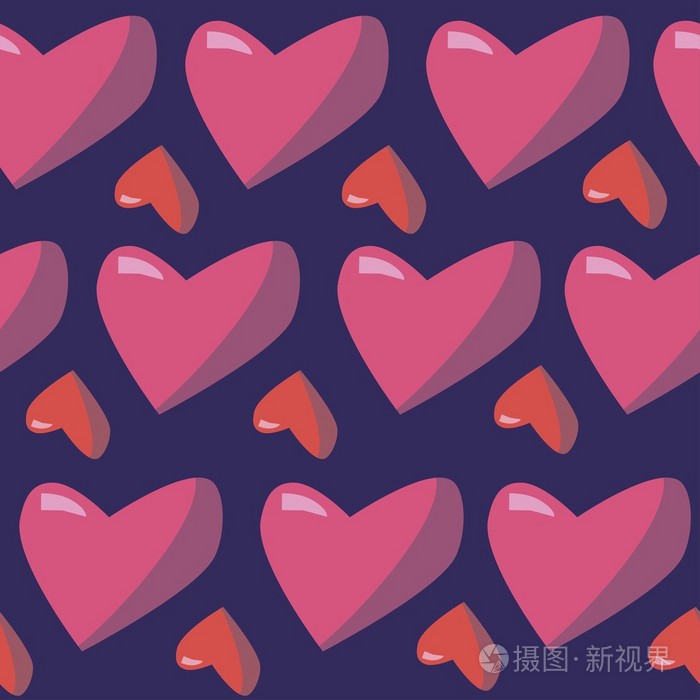 心无缝模式矢量图