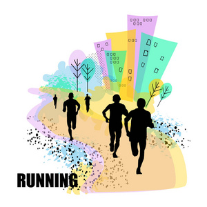马拉松海报图片-马拉松海报素材-马拉松海报插画-摄图新视界