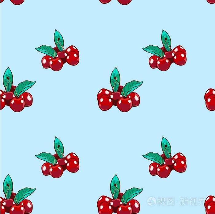 抽象多彩的浆果插图.设计元素为卡片,印刷品,模板,墙纸