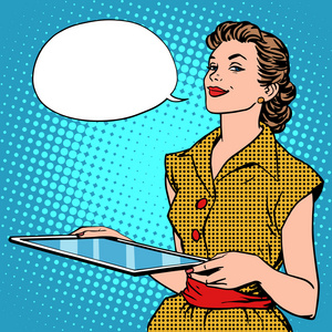 女设计师与图形平板照片