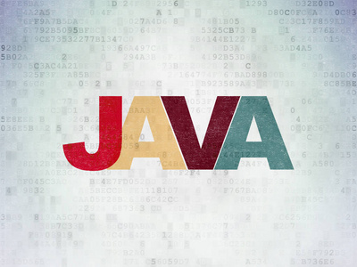 数据库概念 Java 数字数据纸张背景上