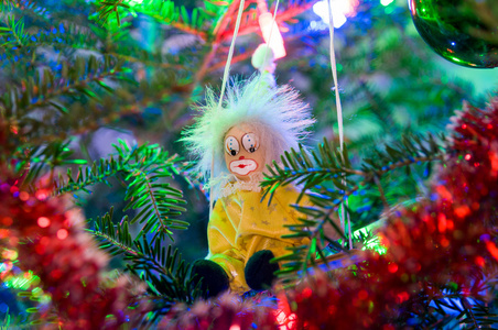 小丑圣诞树装饰圣诞树圣诞树支上设置