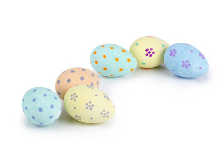 彩色手绘的复活节彩蛋