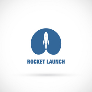 未来logo火箭发射矢量 logo 设计模板照片