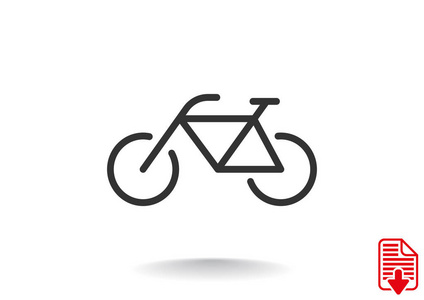 自行车简单 web 图标