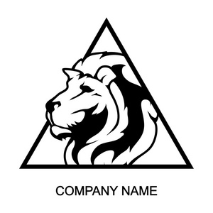 狮子徽标和公司名称的地方