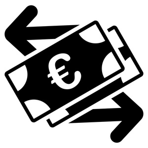 欧元纸币支付图标
