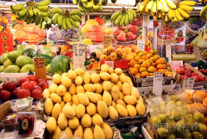 成熟的果实上柜台 fruitmarket