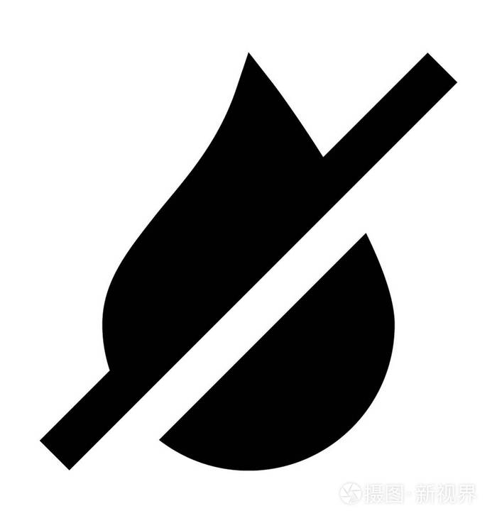 水干旱平面矢量图标