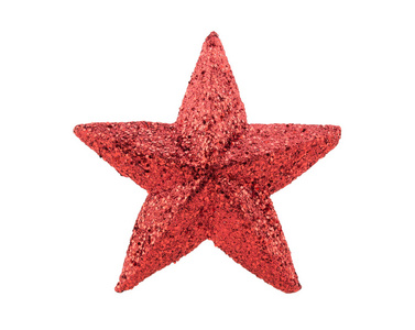 红星为圣诞节孤立在白色背景的装饰的