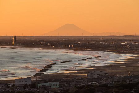 富士山和河口湖湖