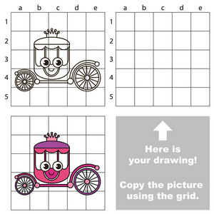 使用网格，简单教育孩子游戏的图像复制